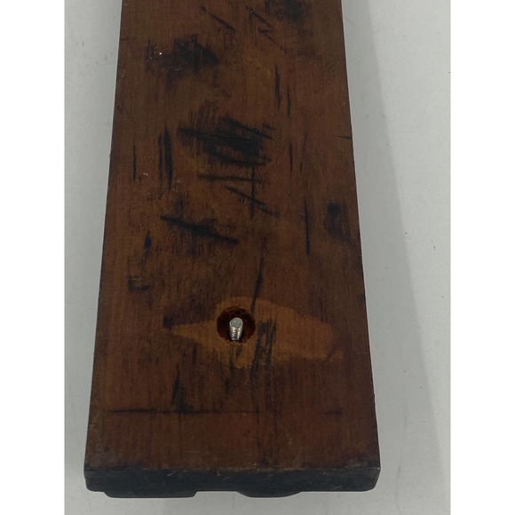 NY Times Antique Print Block Letter "S" Wood Type Repurposed Knob Hanger RARE - Picture 5 of 6